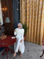 Uzun Tokalı Elbise - Görsel 6